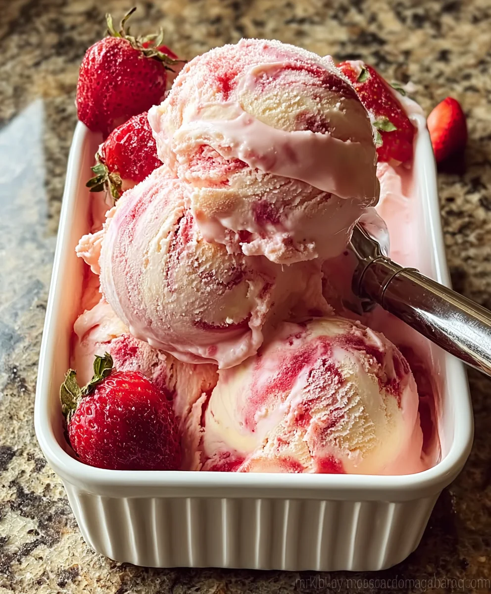 Easy Strawberry Ice Cream Recipe-Homemade Sweetness