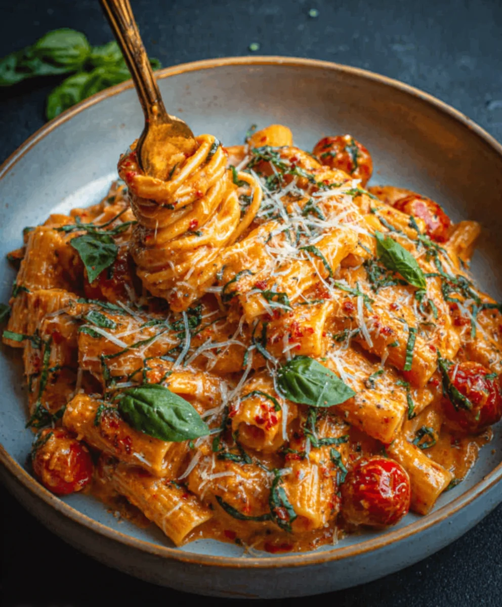 Creamy Tomato Garlic Pasta Recipe- Easy & Delicious