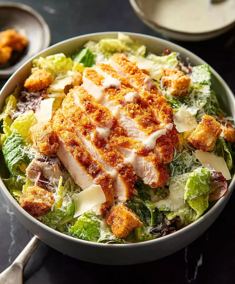 Extra Crispy Chicken Caesar Salad Recipe