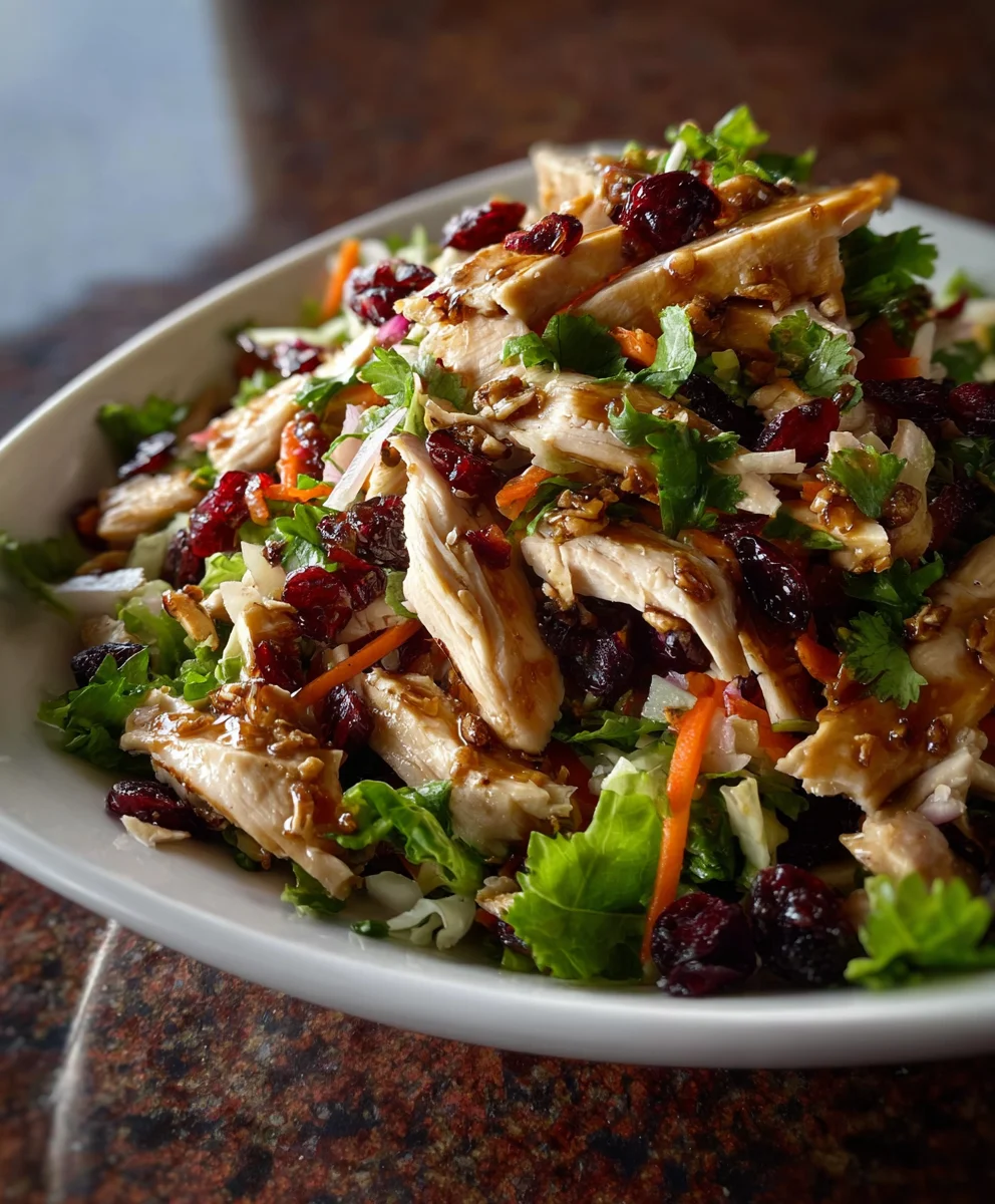 Asian Chicken Cranberry Salad - Quick Minute Lunch