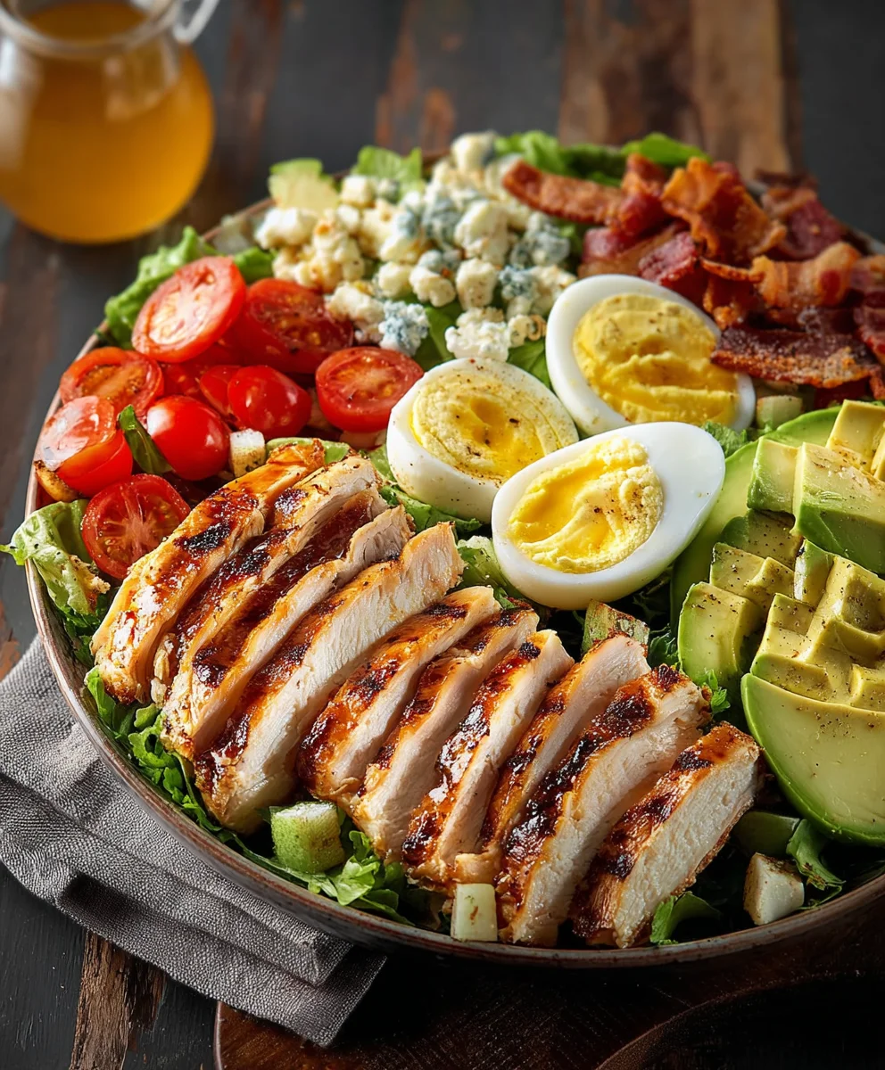 Non-Non-Non-Alcoholic Alternativeic Grilled Chicken Cobb Salad - Easy & Delicious