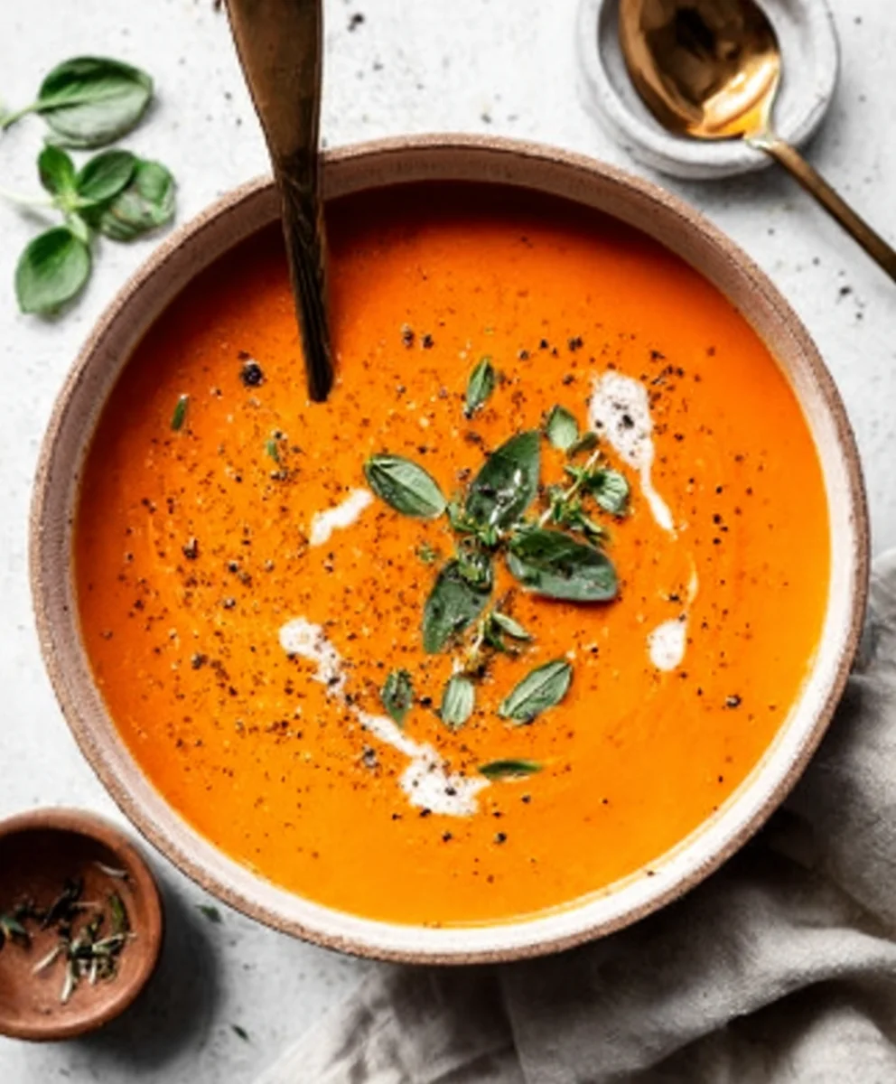 Creamy Tomato Soup Winter Recipe - Easy Canned Tomatoes