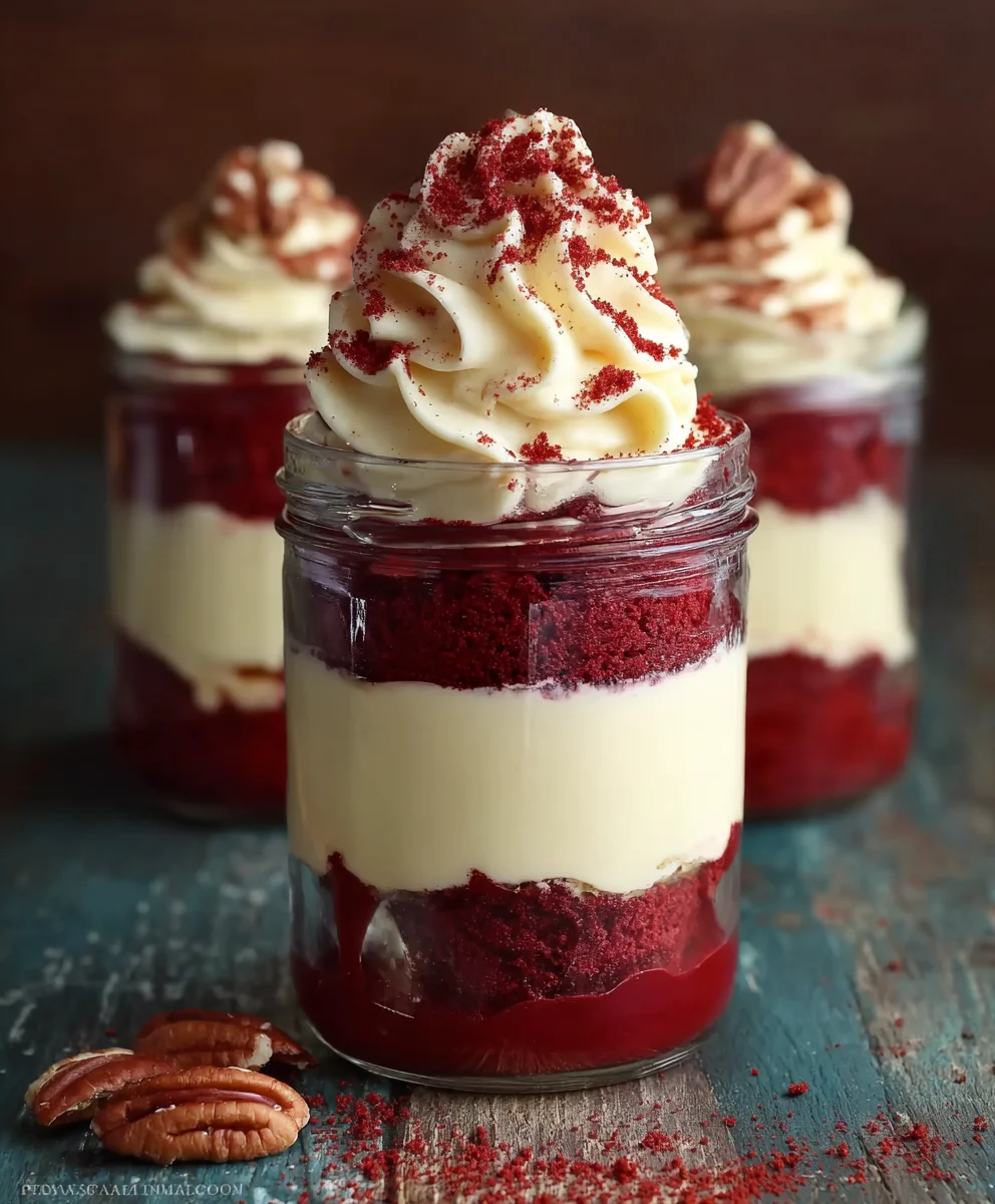 Decadent Red Velvet Cake Jars - Easy Dessert Recipe