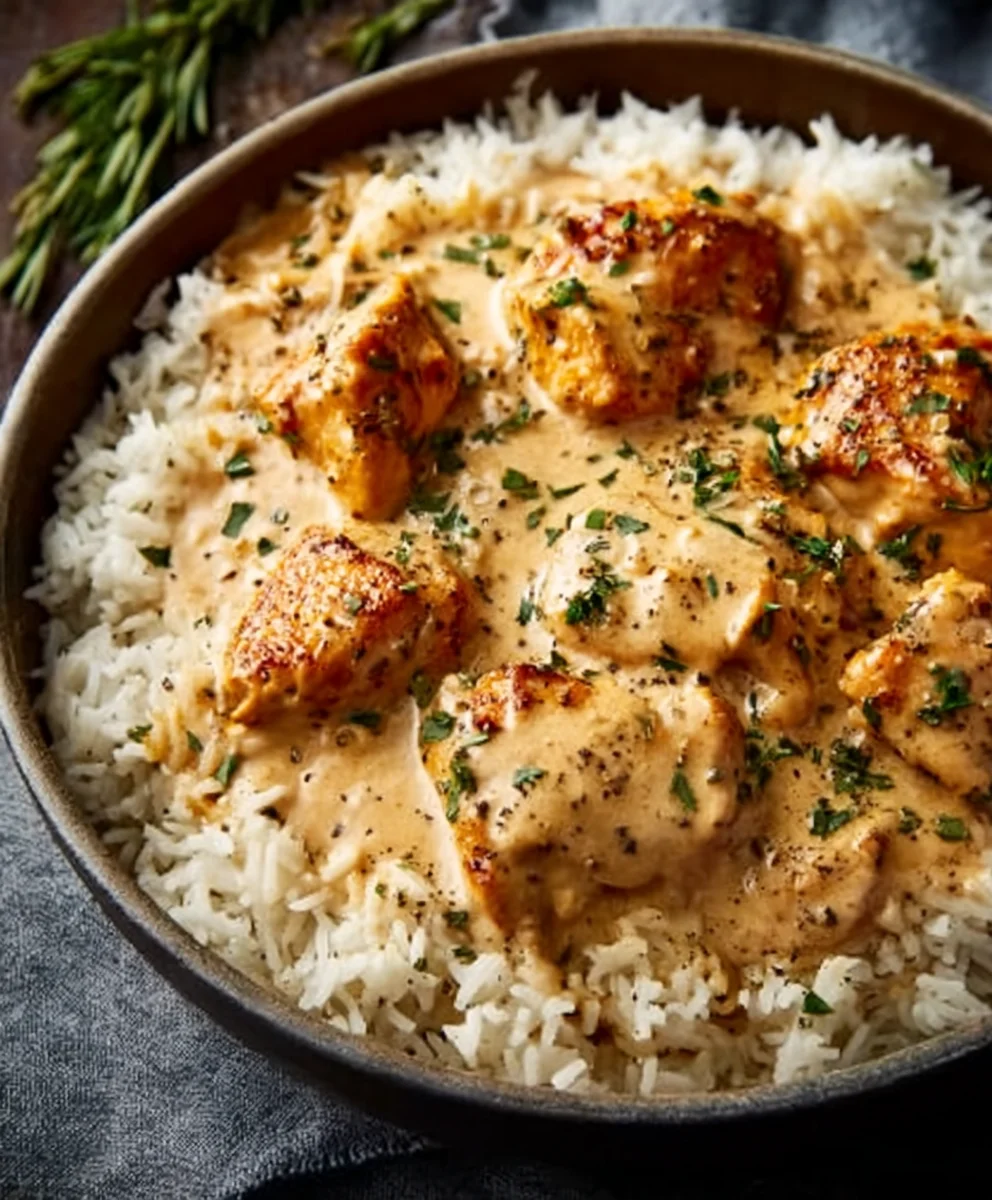 Best Smothered Chicken and Rice Easy Comfort Food Recipe