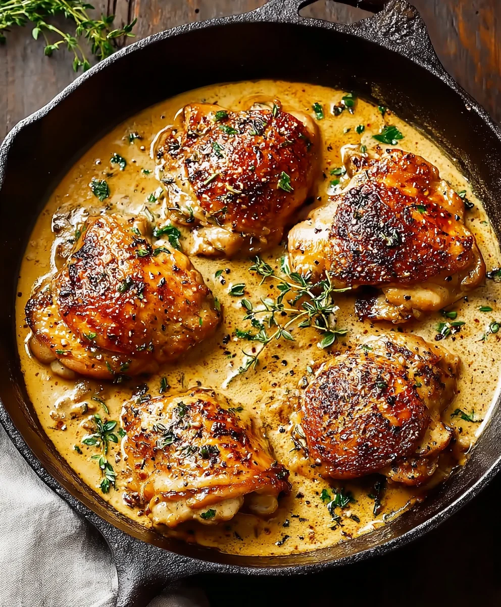 Easy Creamy Chicken Thighs Recipe