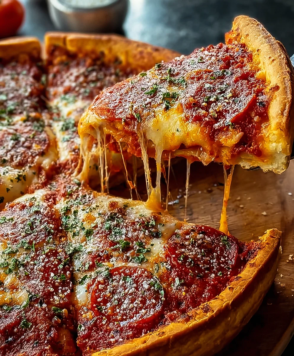 Authentic Chicago Deep Dish Pizza Recipe-Easy Beef