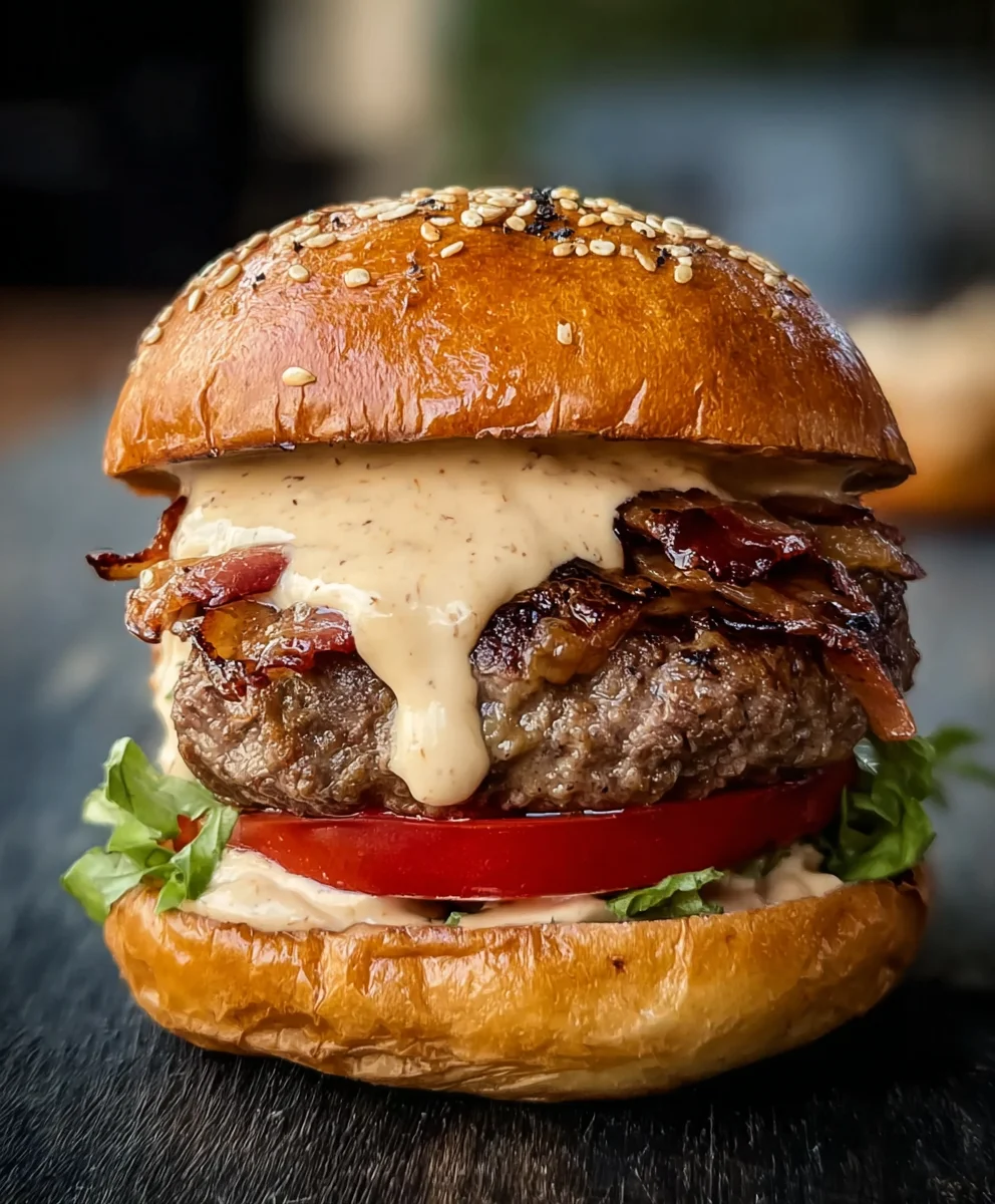 Smash Burgers with Beef Bacon-Mayonnaise Bliss