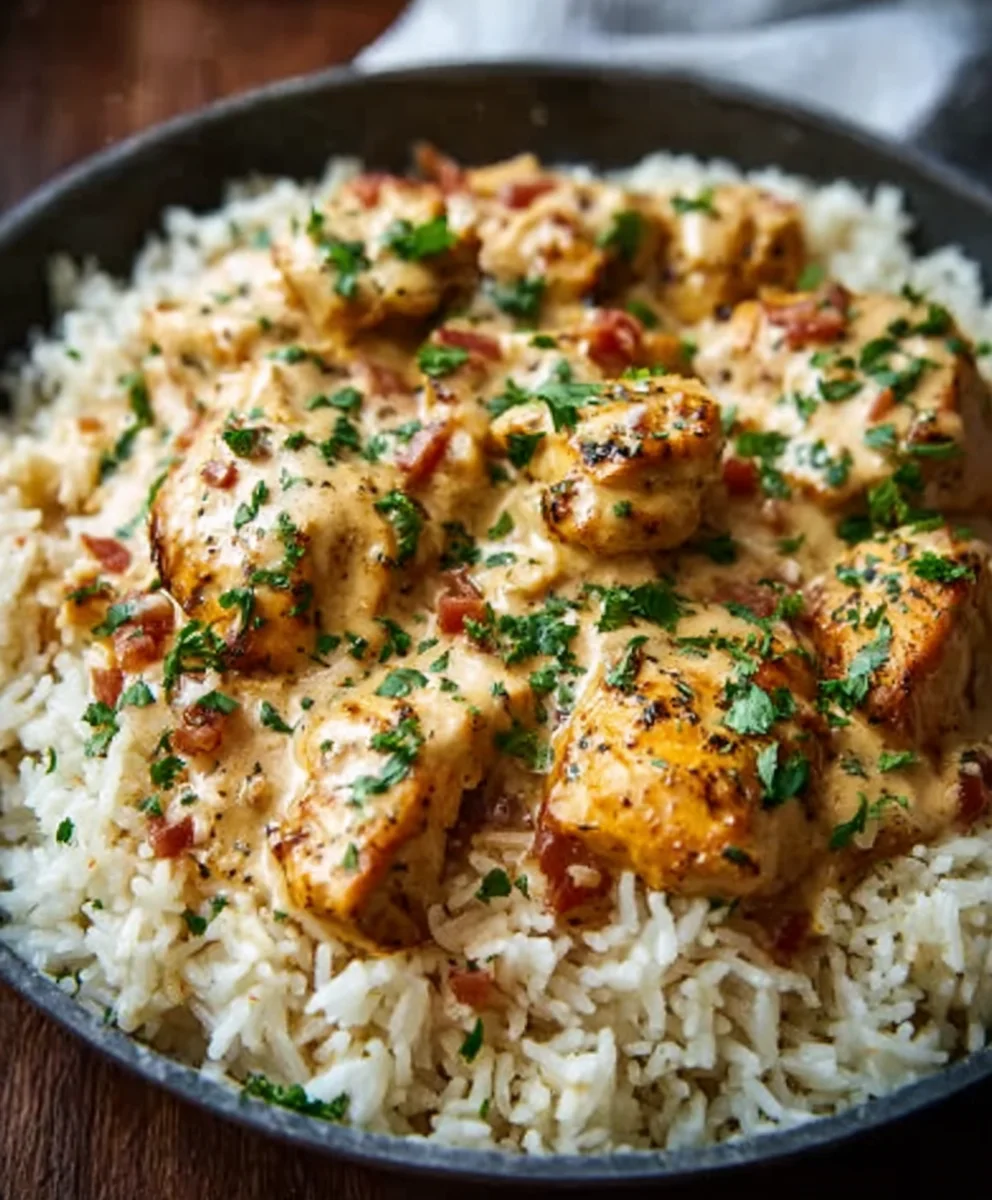 Best Smothered Chicken and Rice Easy Comfort Food Recipe