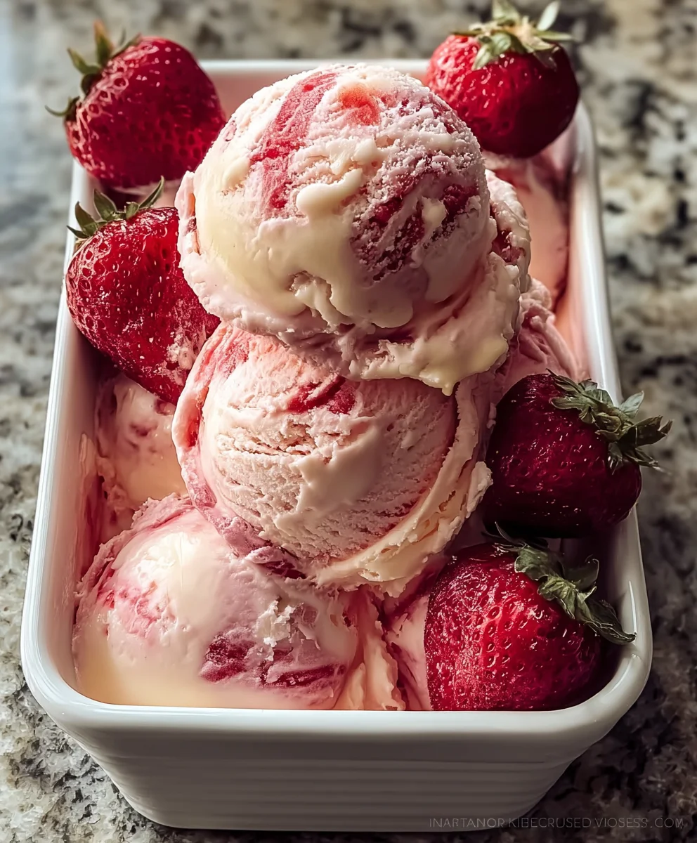 Easy Strawberry Ice Cream Recipe-Homemade Sweetness