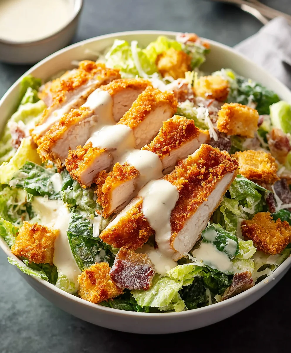 Extra Crispy Chicken Caesar Salad Recipe