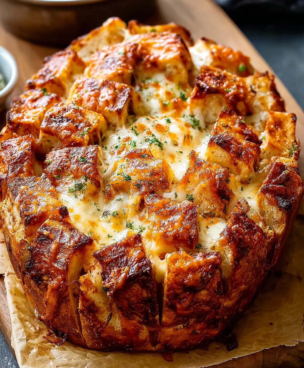 Cheesy Pull Apart Pizza Bread- Easy Family Favorite