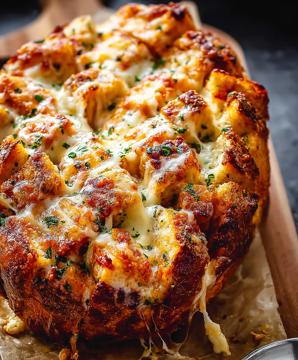 Cheesy Pull Apart Pizza Bread- Easy Family Favorite