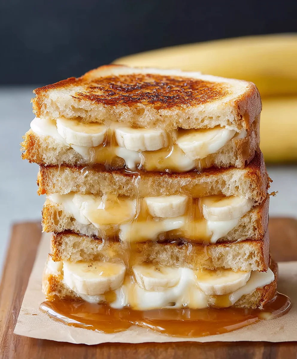 Honey Banana Grilled Cheese-Sweet & Savory Delight