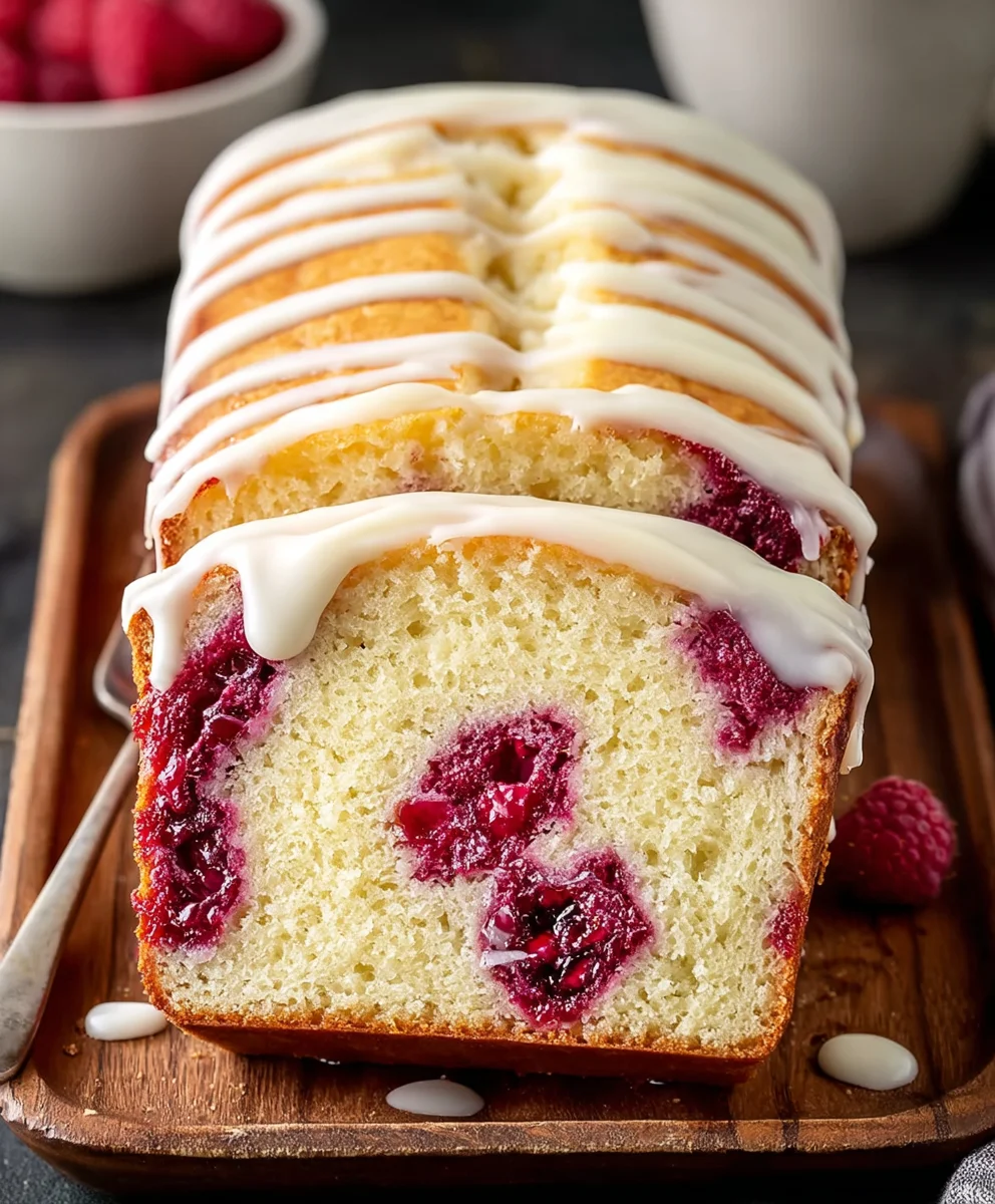 White Chocolate Raspberry Loaf Cake Recipe - Easy & Delicious