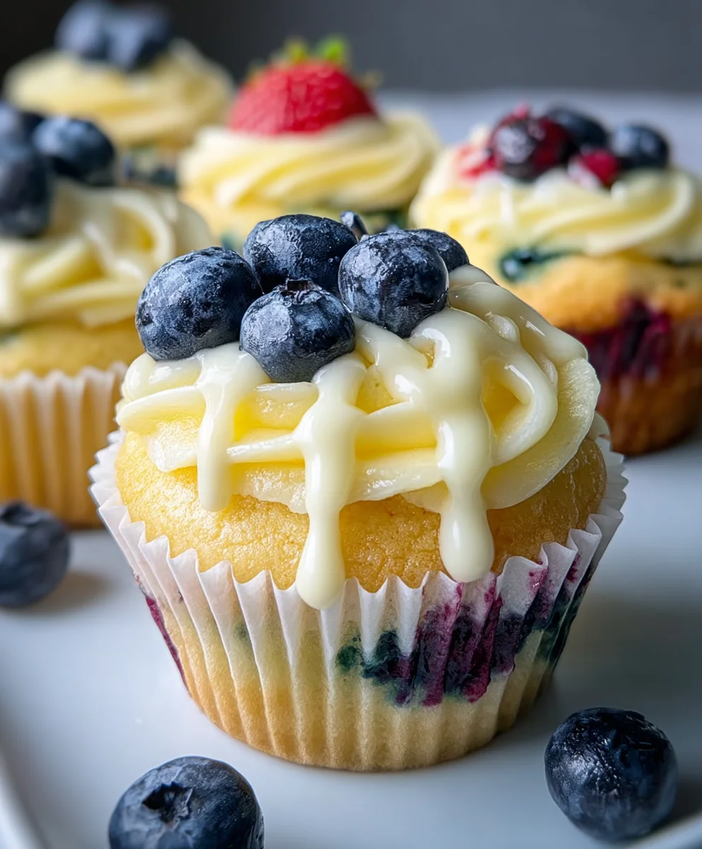 Summer Lemon Berry Cupcakes-Fresh & Zesty Treat