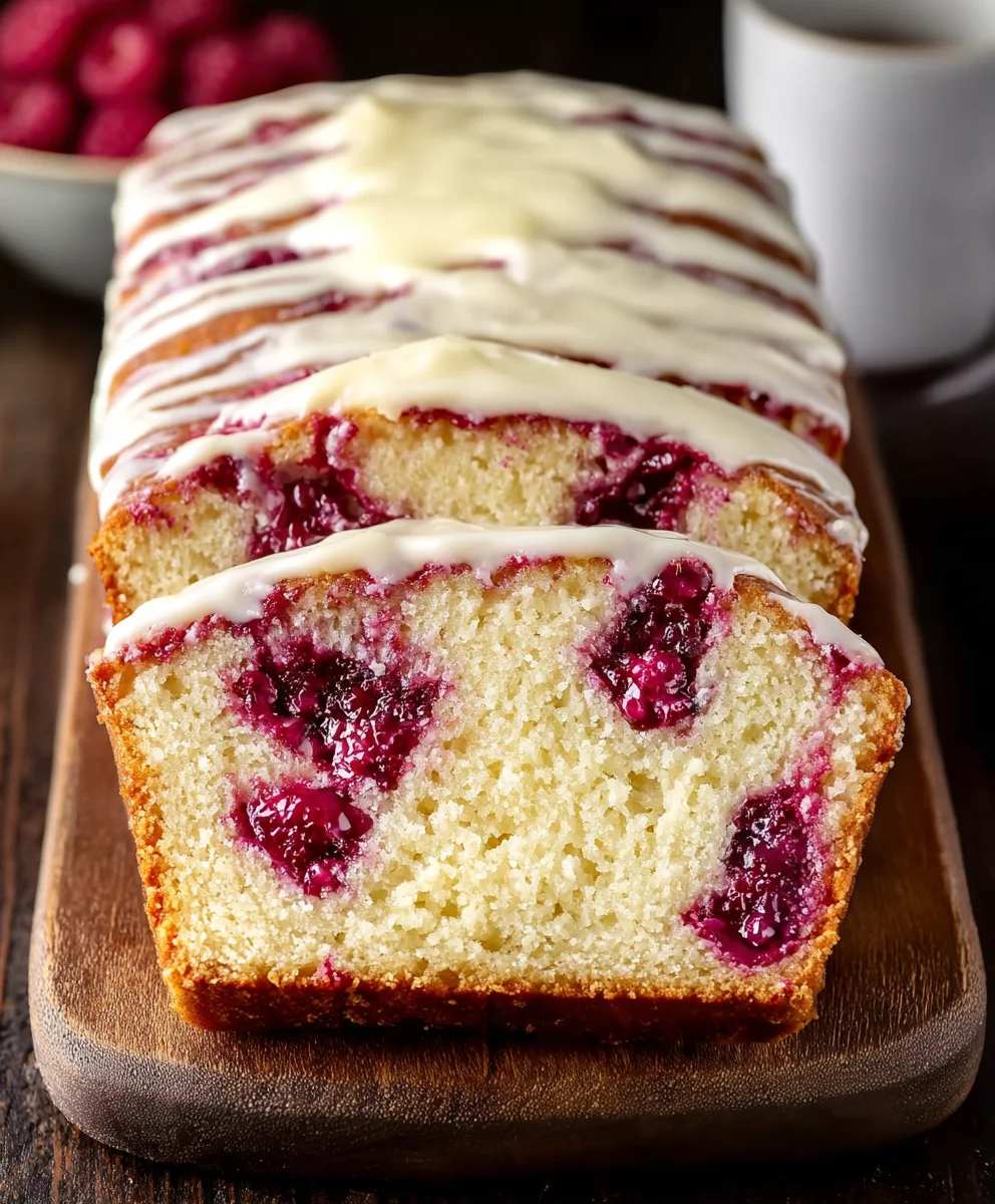 White Chocolate Raspberry Loaf Cake Recipe - Easy & Delicious