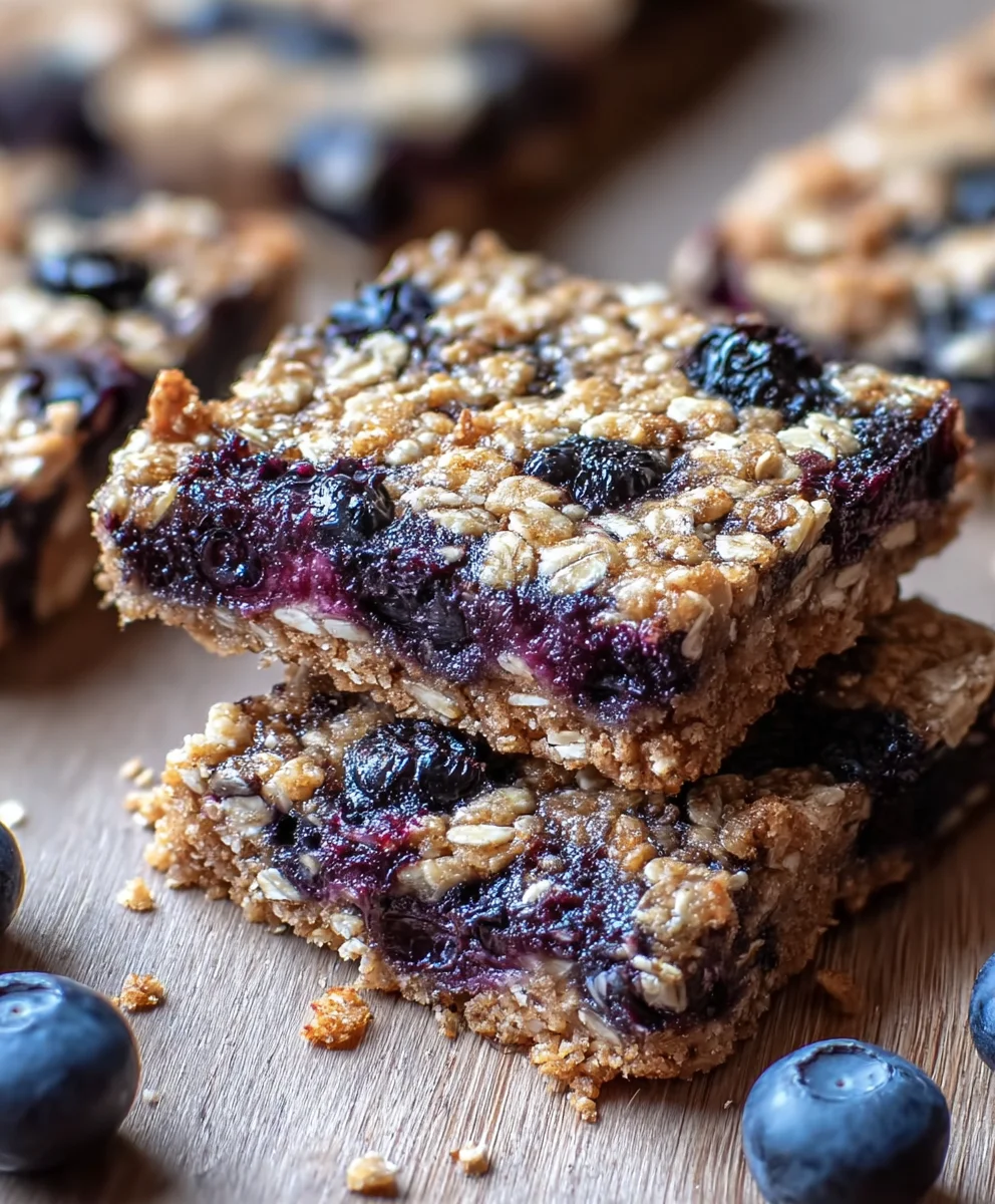 Healthy Blueberry Oatmeal Crum extractble Bars-Easy & Delicious