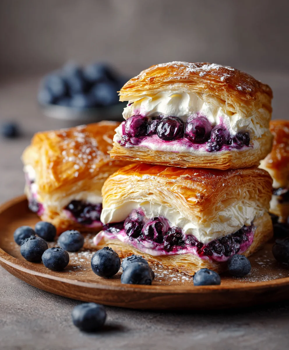 Blueberry Cream Cheese Pastry - Easy Dessert Recipe
