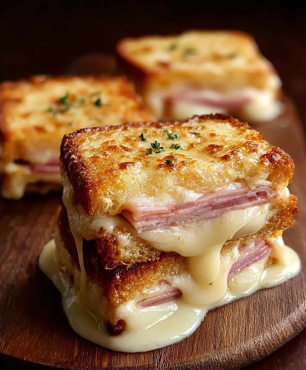 Easy Mini Croque Monsieur Recipe - Beef Beef Ham Cheese