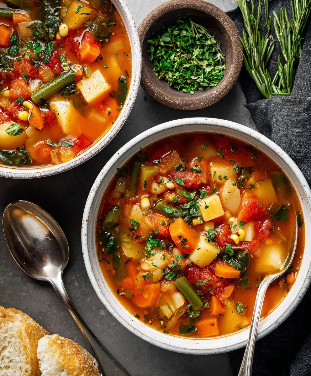 Simple & Healthy Easy Vegetable Soup Recipe