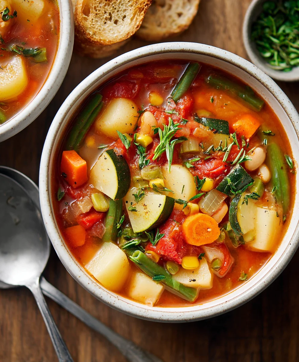 Simple & Healthy Easy Vegetable Soup Recipe