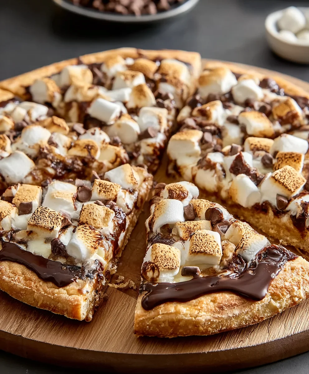 Easy S'mores Pizza Recipe - Gooey Chocolate & Marshmallow Delight