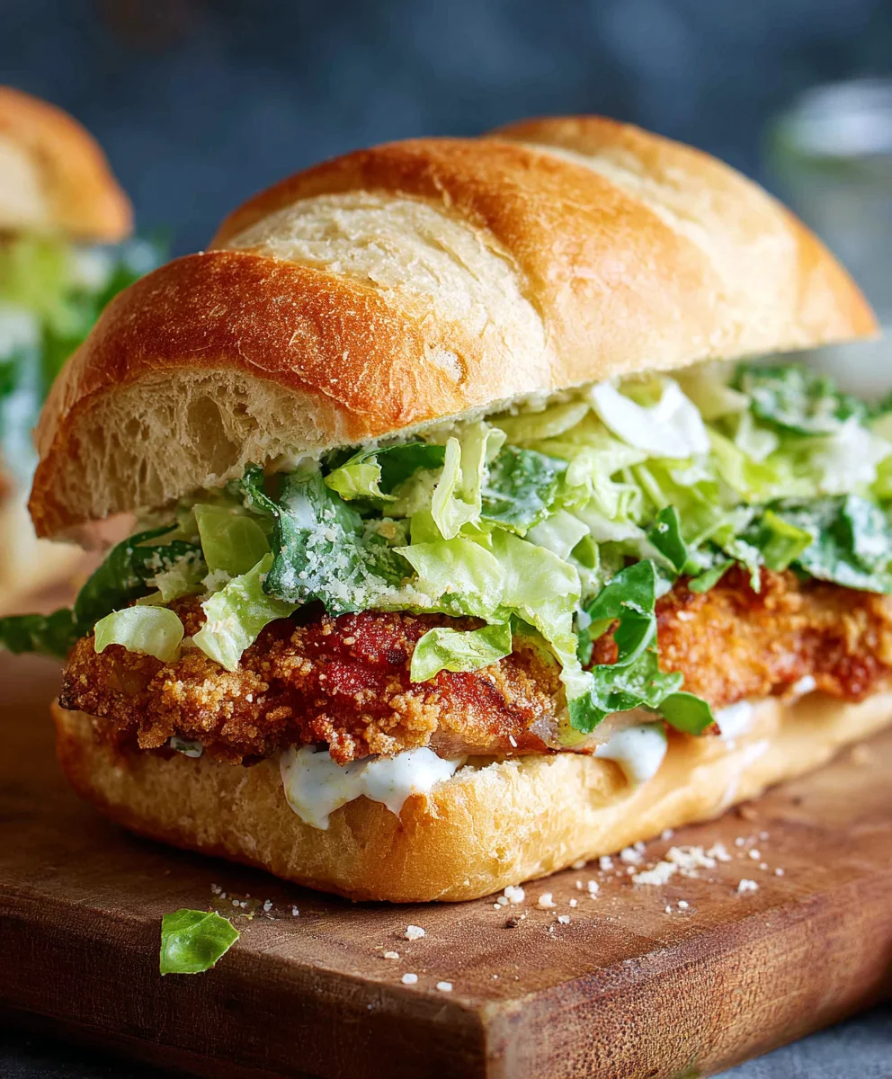 Crispy Chicken Caesar Sandwich-Best Recipe