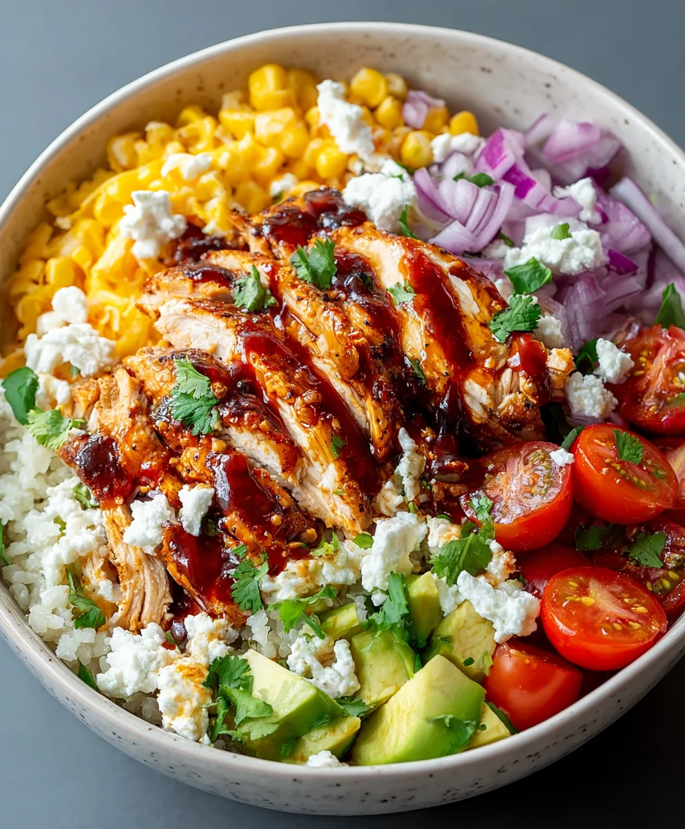 BBQ Chicken Cottage Cheese Bowl-Easy Healthy Meal