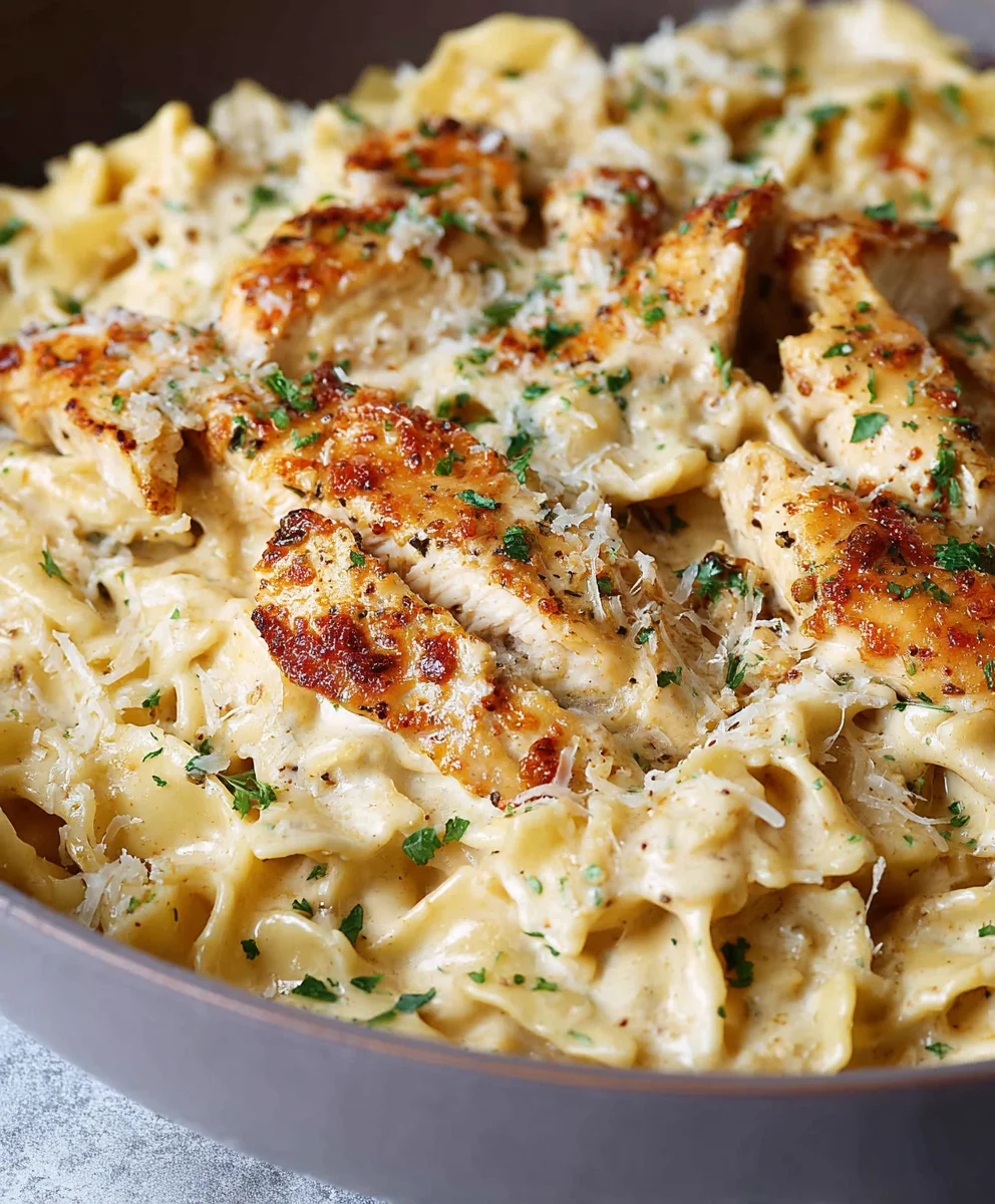 Easy Garlic Parmesan Chicken Pasta Recipe