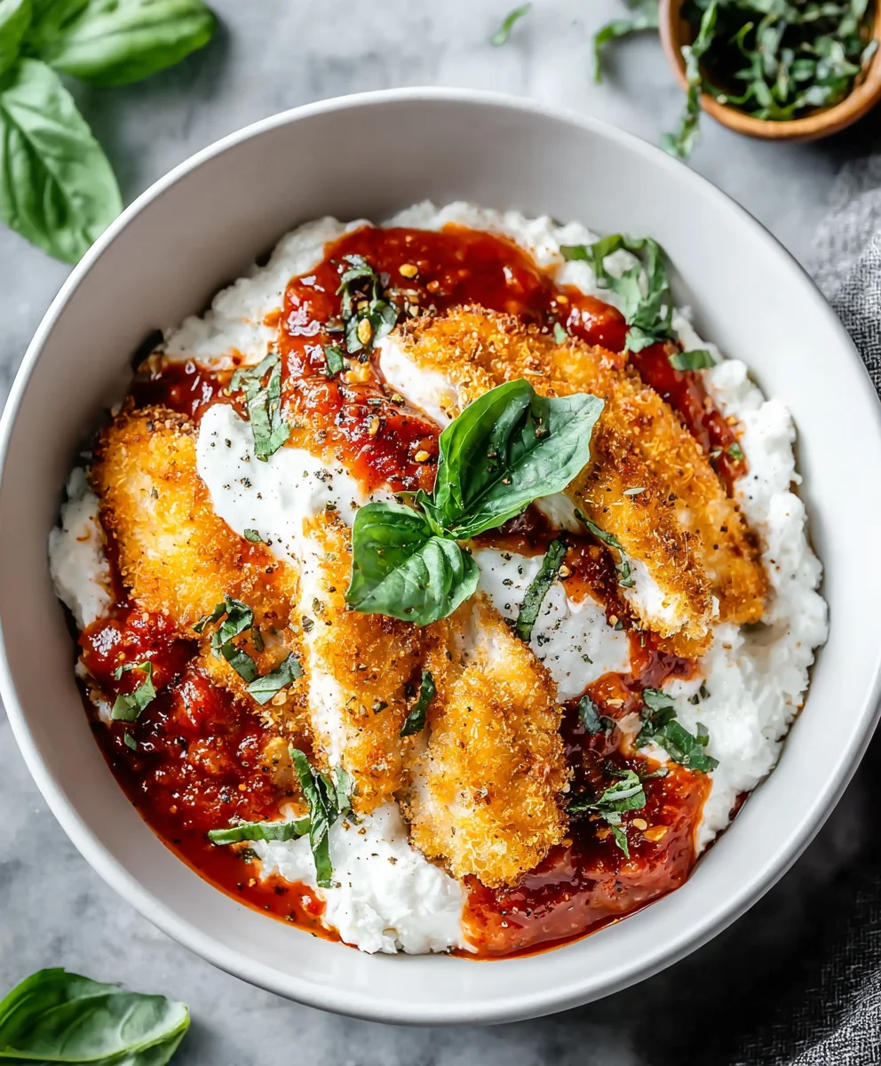 Easy Chicken Parm Cottage Cheese Bowl Recipe