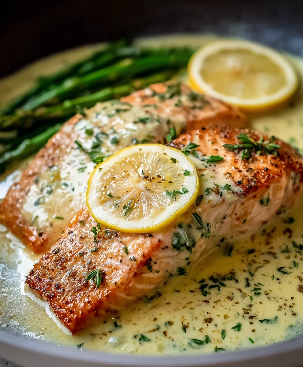 Easy Creamy Lemon Butter Salmon Recipe