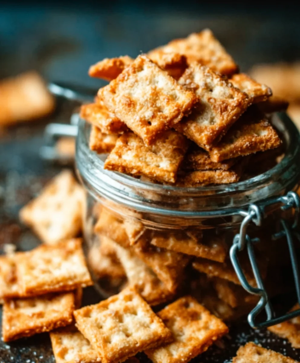 Easy Sourdough Cheese Crackers Recipe - Deliciously Cheesy