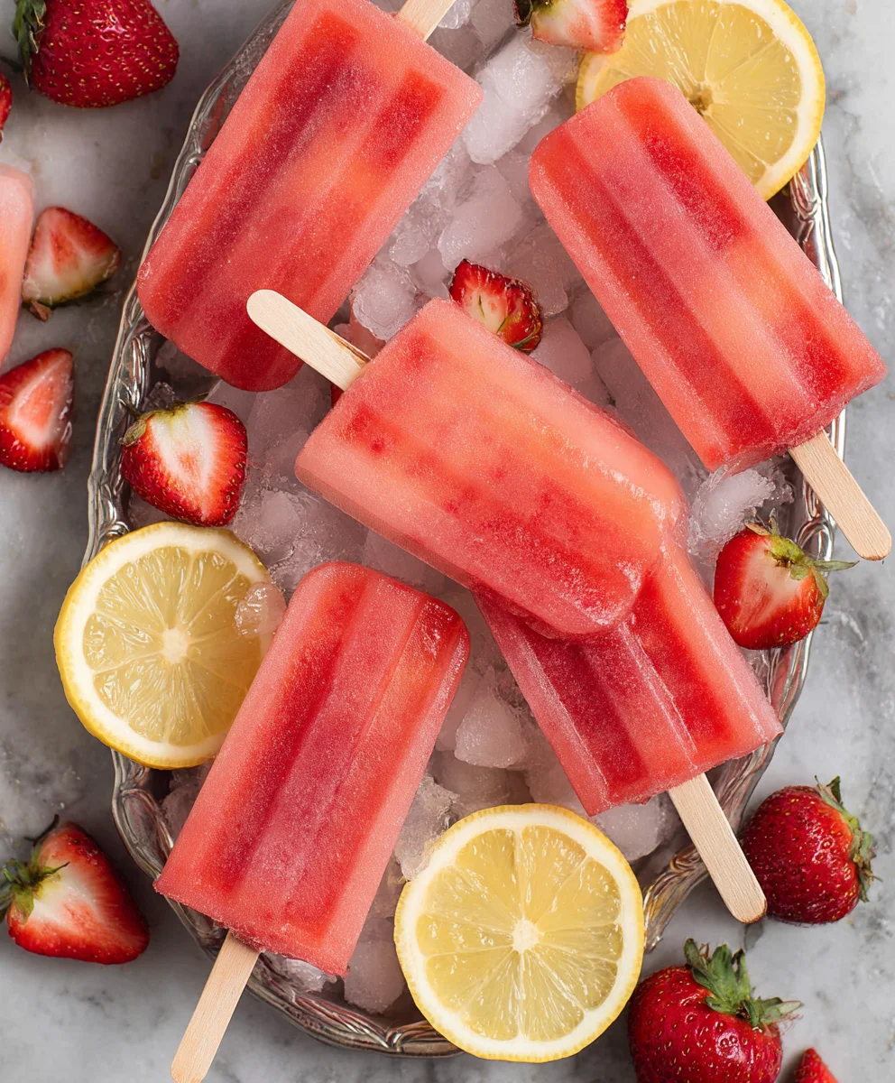 Refreshing Strawberry Lemonade Popsicles - Easy Summer Treat