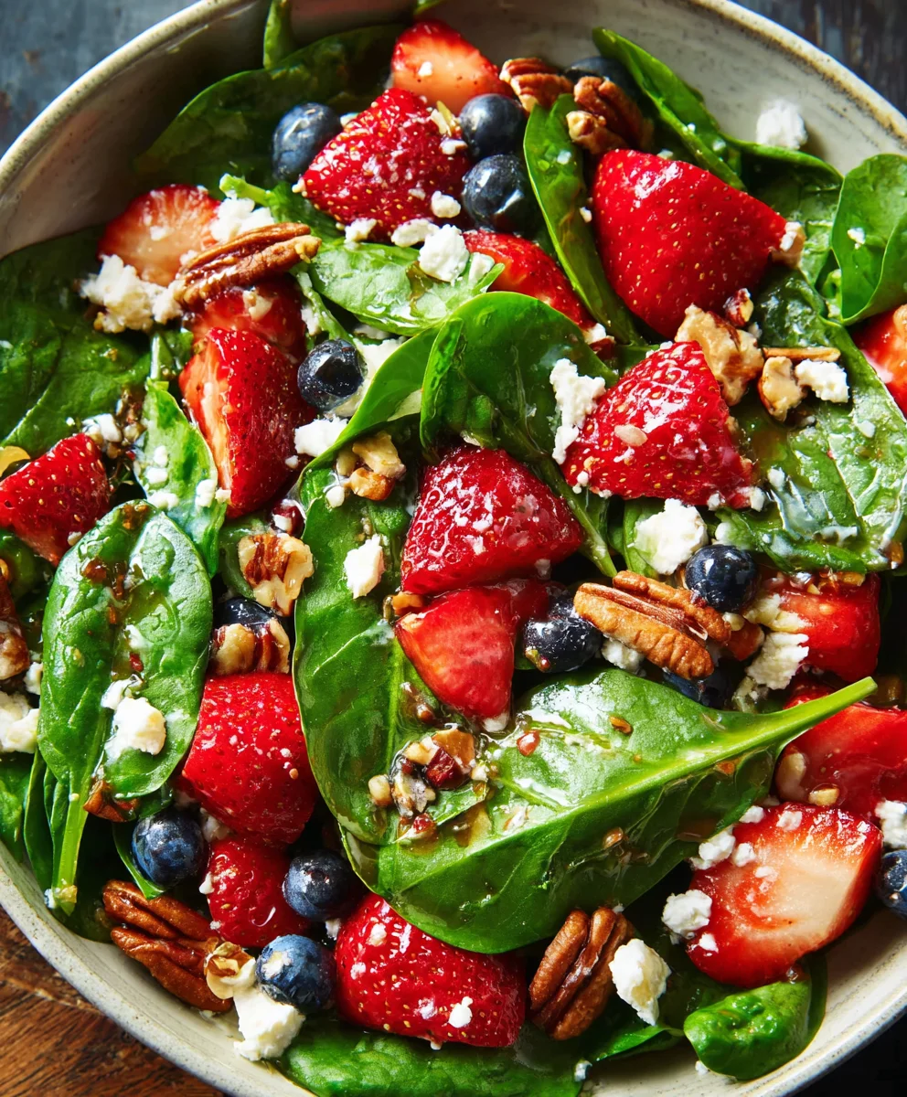Quick Strawberry Spinach Salad Easy Recipe