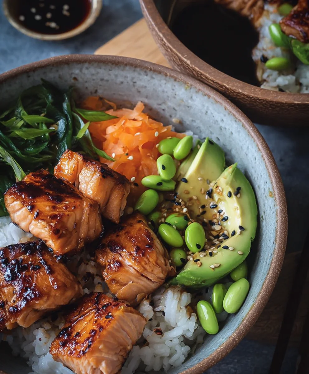 Gluten-Free Teriyaki Salmon Sushi Bowl Recipe