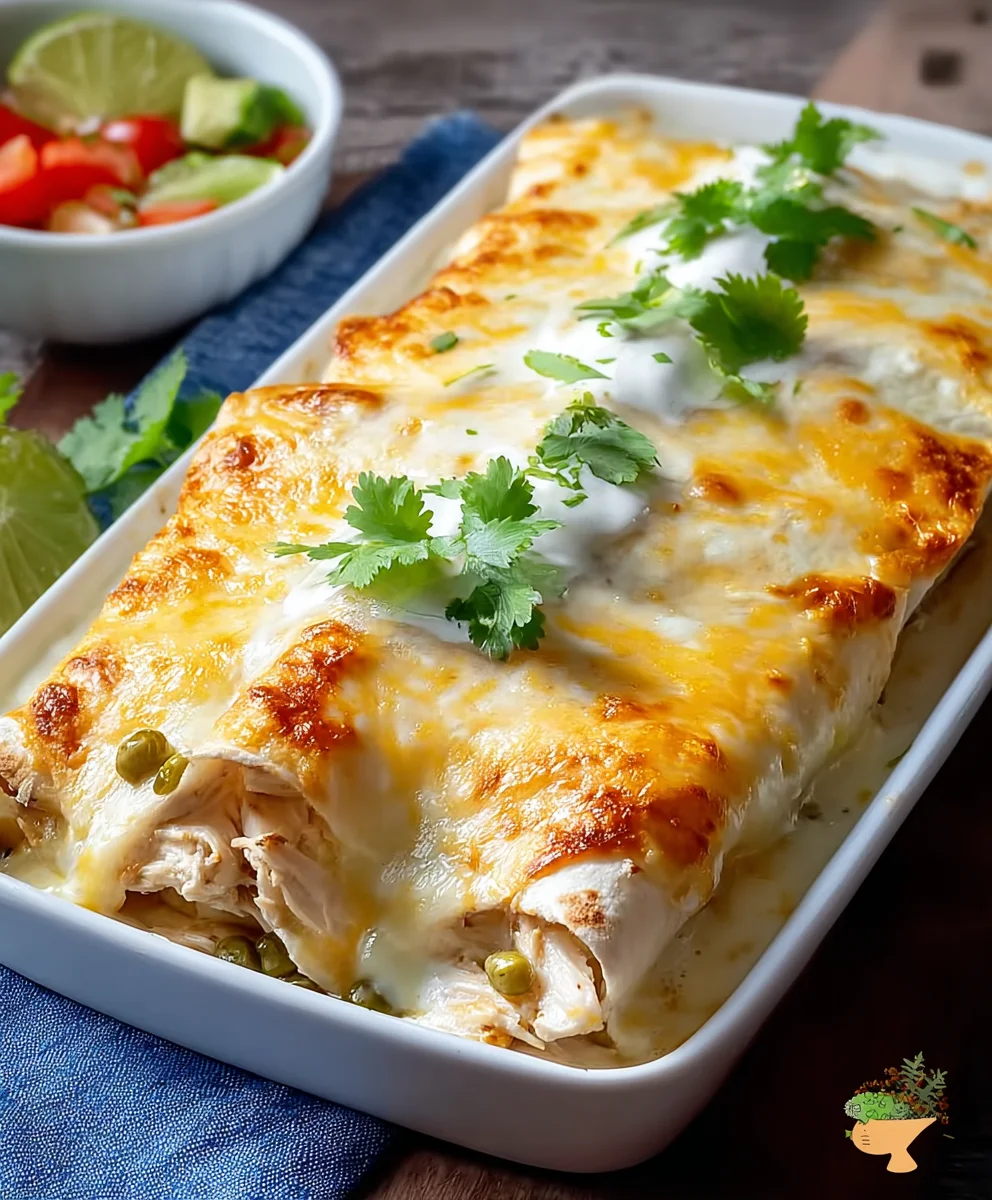 Easy White Chicken Enchiladas - Delicious & Simple Recipe