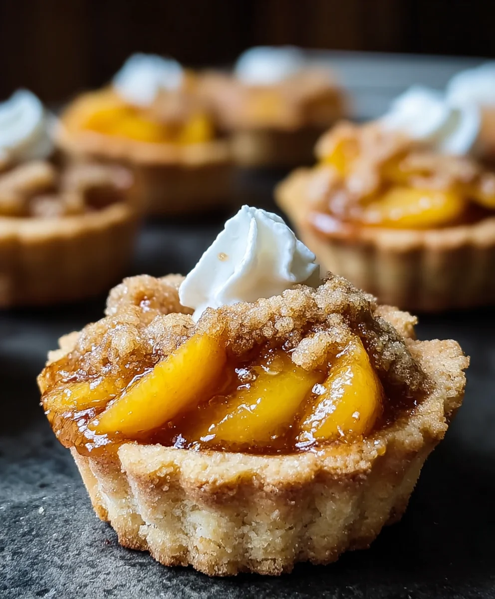 Peach Cobbler Cookie Cups- Easy Dessert Recipe