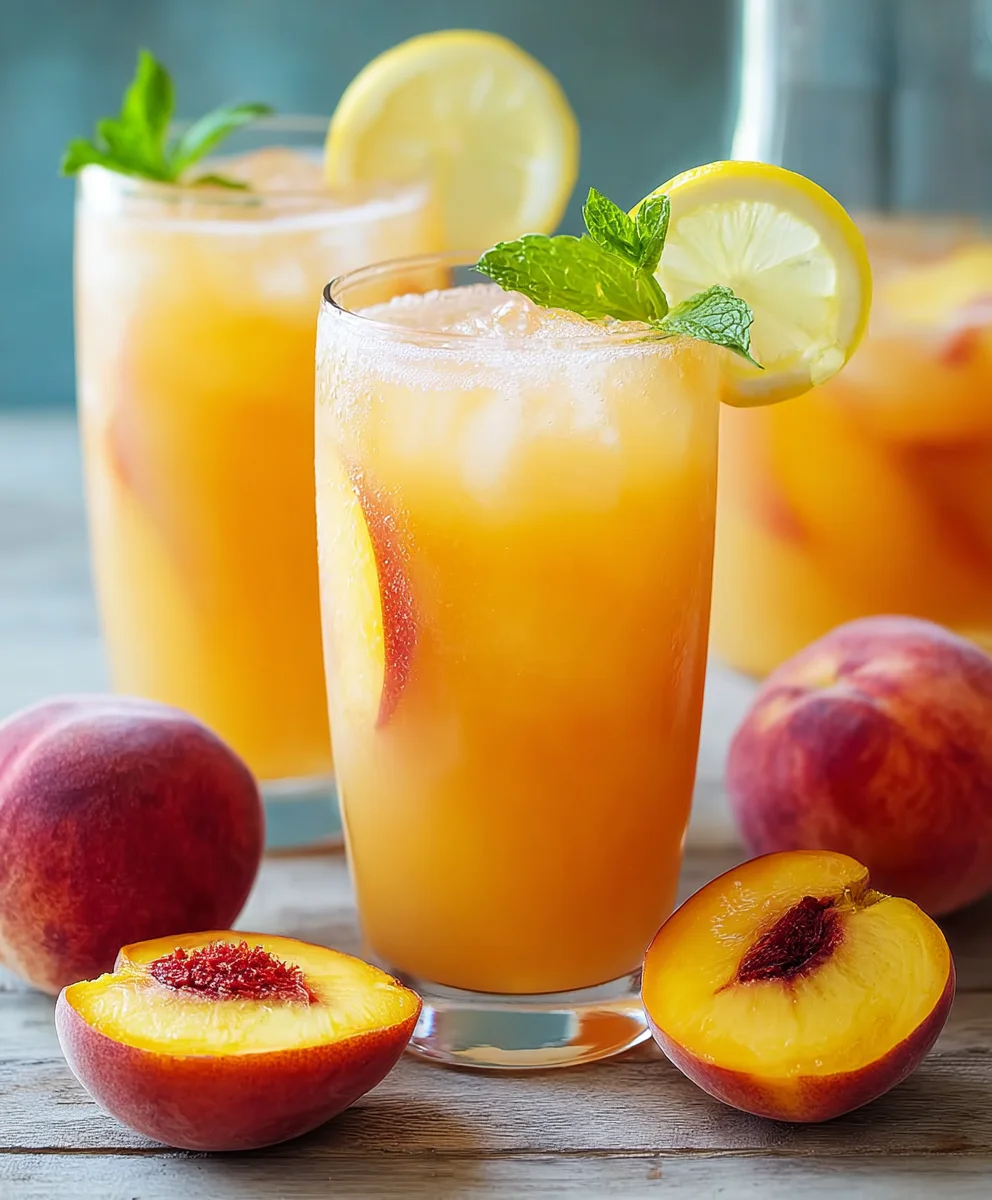 Refreshing Peach Lemonade - Easy Homemade Summer Drink