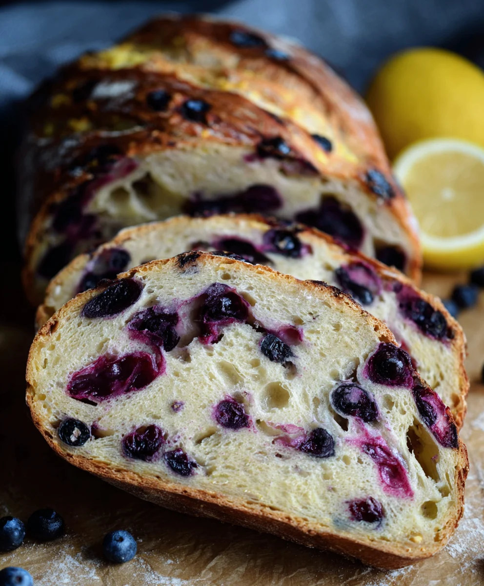 Lemon Blueberry Sourdough Bread Recipe-Easy & Delicious