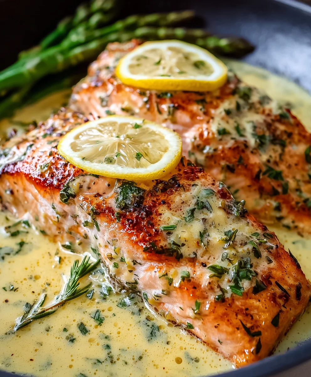 Easy Creamy Lemon Butter Salmon Recipe