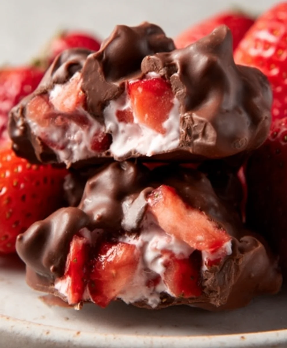 Chocolate Strawberry Yogurt Clusters Easy Recipe