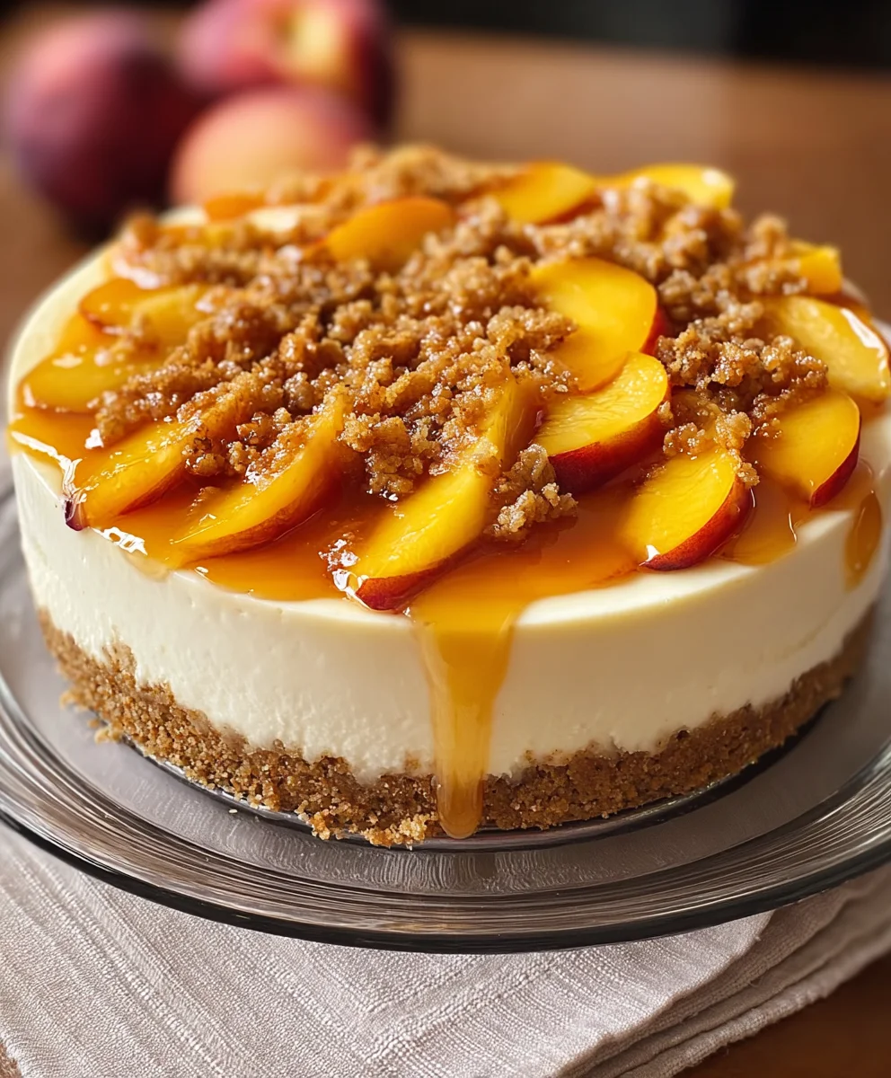 Peach Cobbler Cheesecake Dreamy Dessert