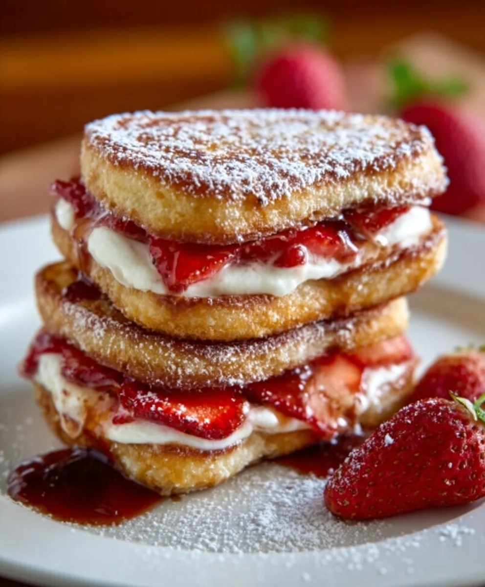 Fried Strawberry Cheesecake Sandwiches-Sweet Treat