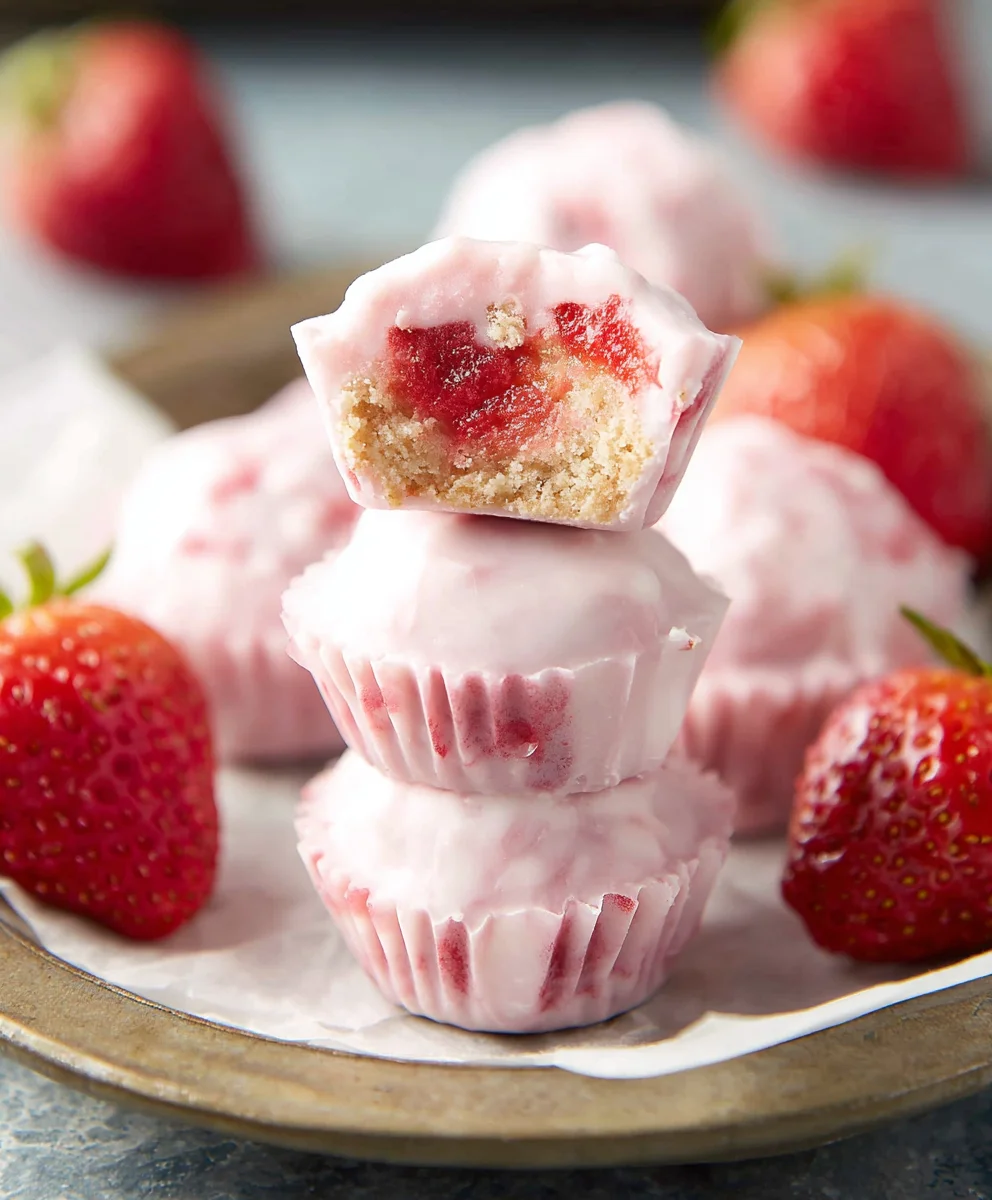 Easy Strawberry Yogurt Bites-Quick Healthy Treat