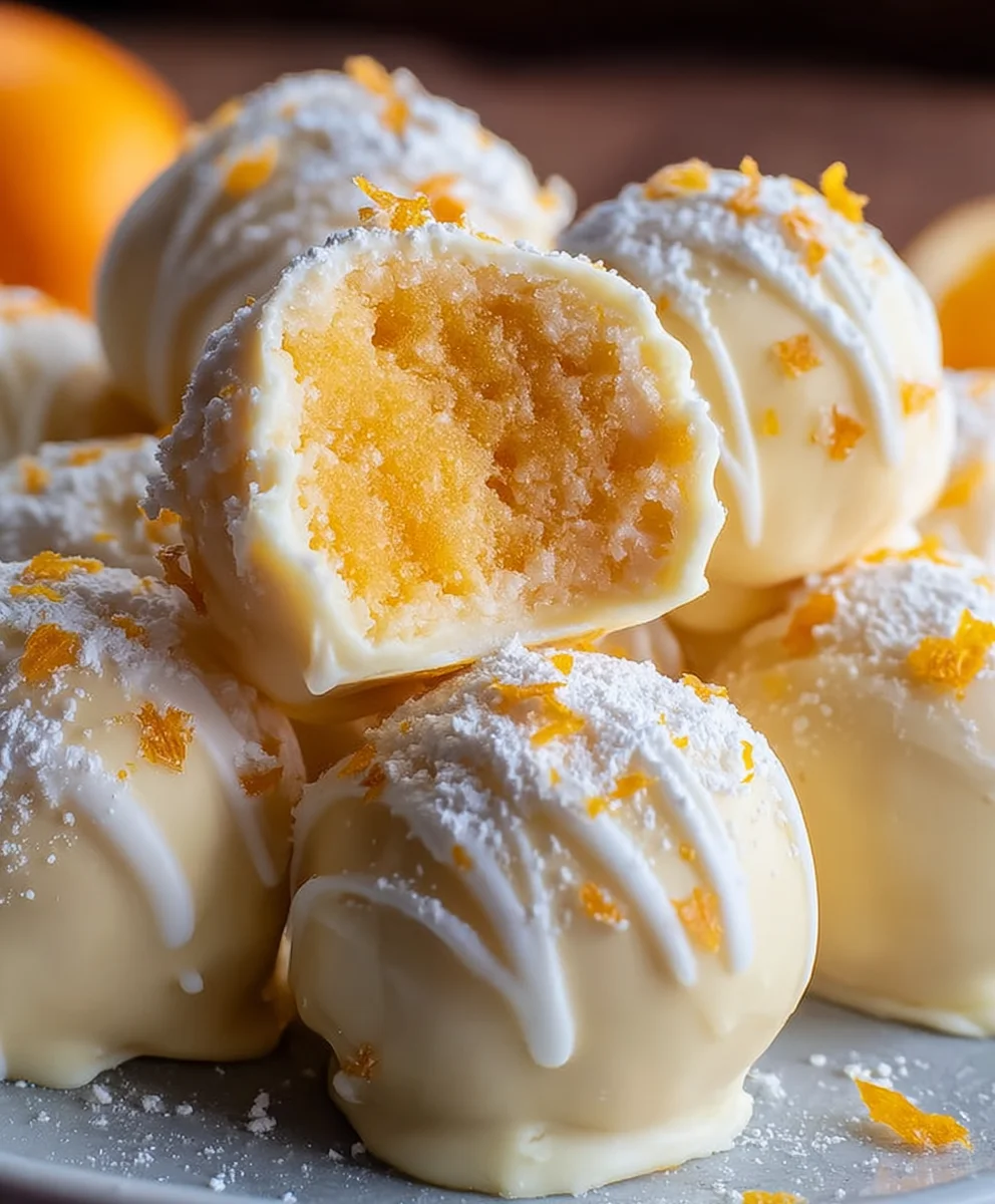 White Chocolate Orange Truffles-Creamsicle Flavor