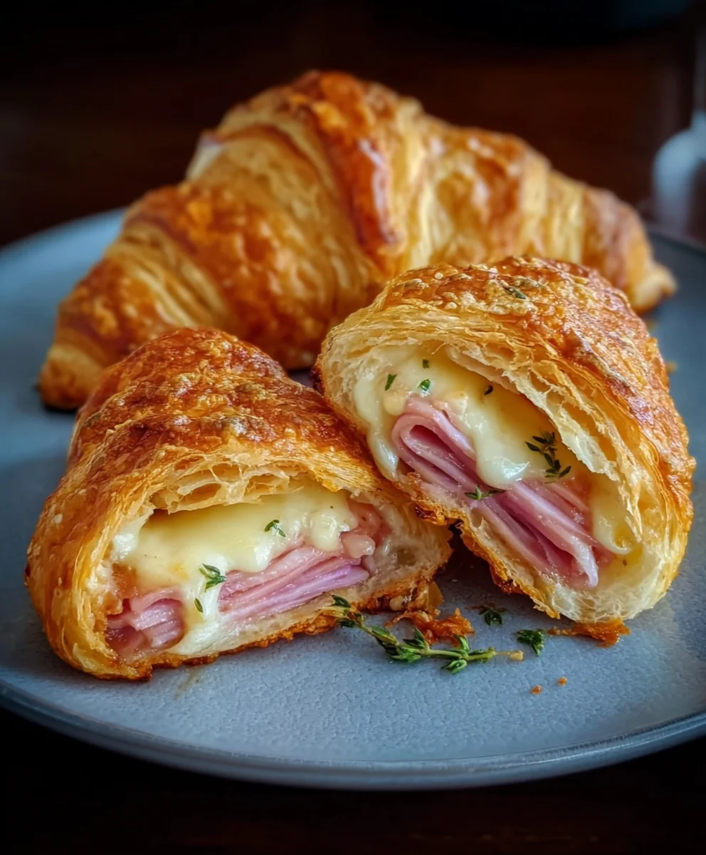 Beef Beef Ham Cheese Croissants-Easy Baked Recipe