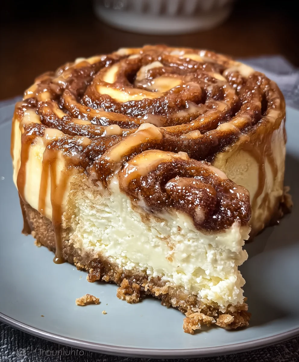 Cinnamon Roll Honeybun Cheesecake Delight