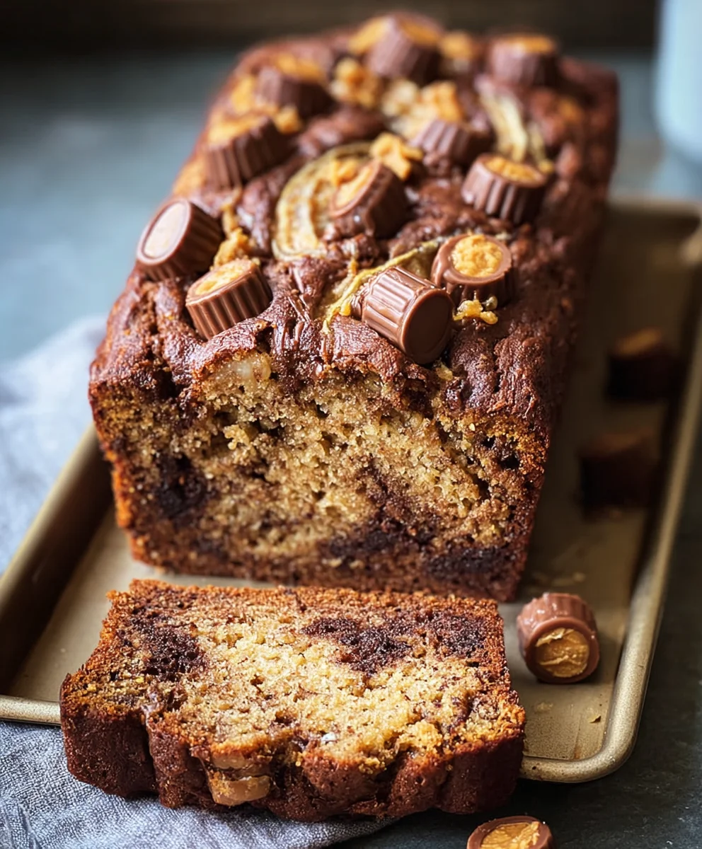 Reese's Peanut Butter Banana Bread - Deliciously Decadent Treat
