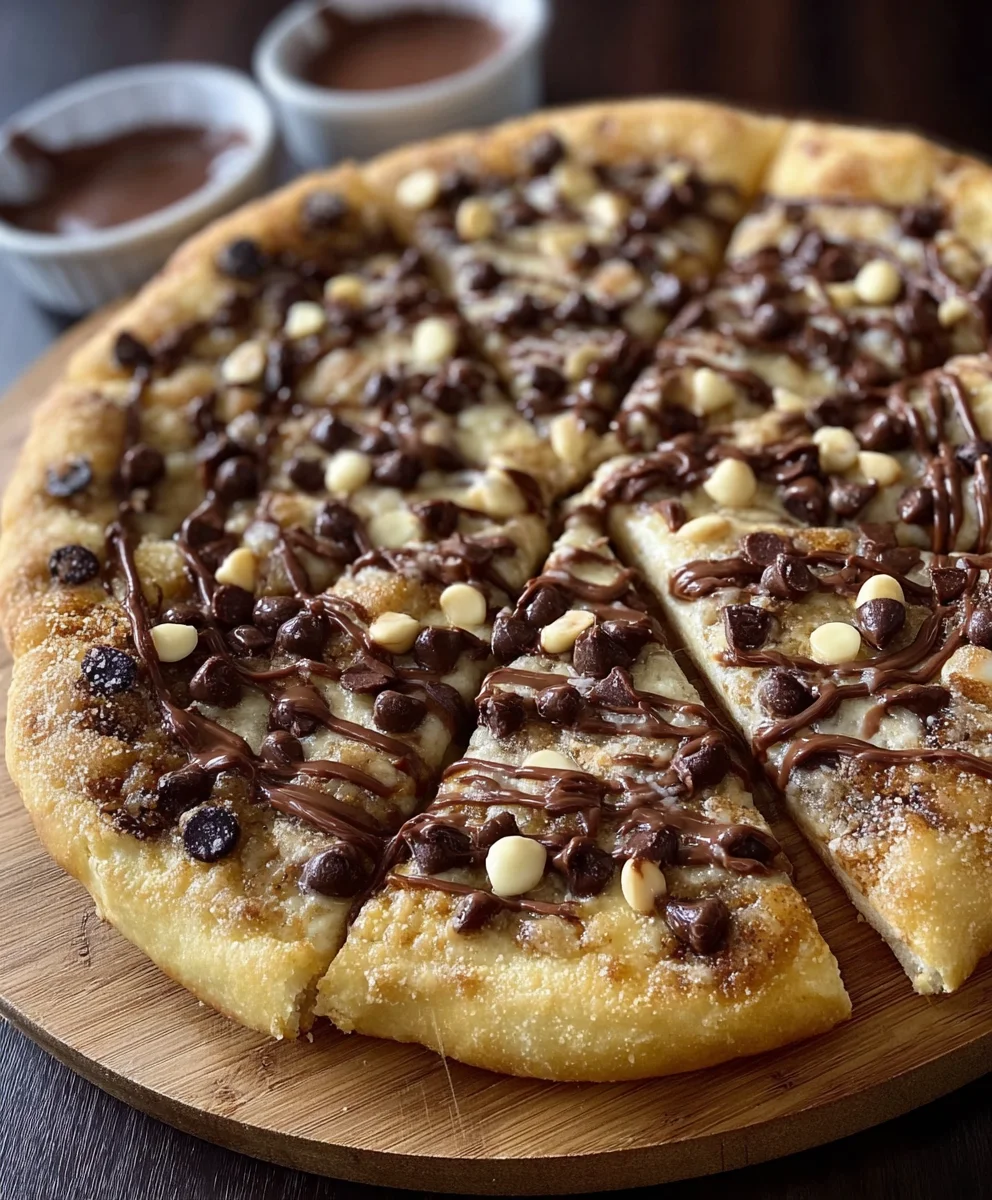 Easy Chocolate Chip Dessert Pizza Recipe-Family Favorite