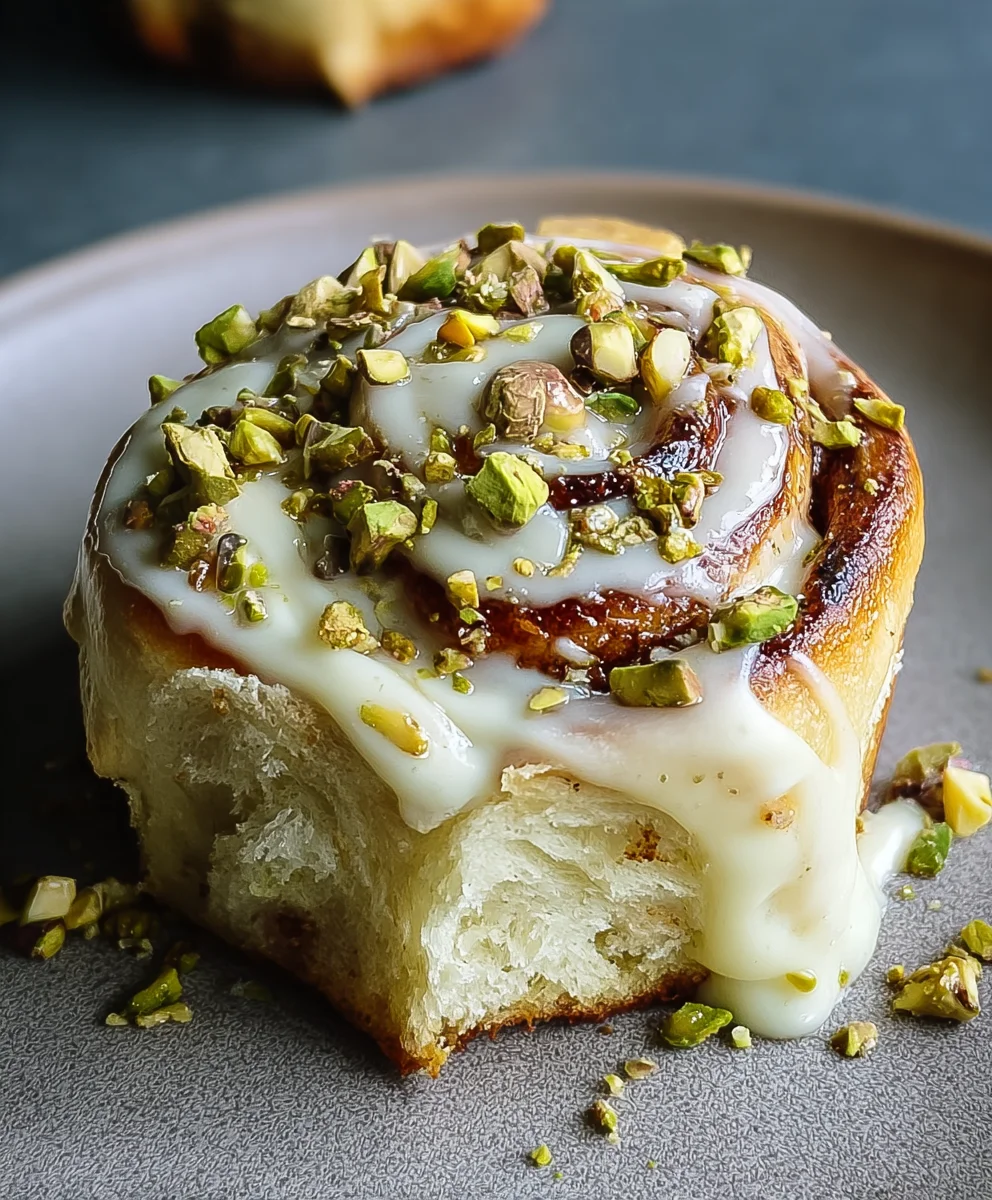 Small Batch Pistachio Cream Cinnamon Rolls - Easy Recipe